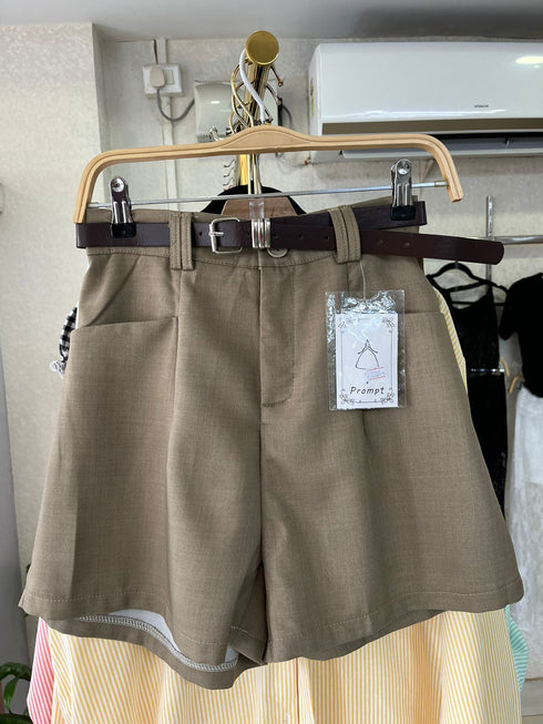 Women Deep Pocket Short With Belt